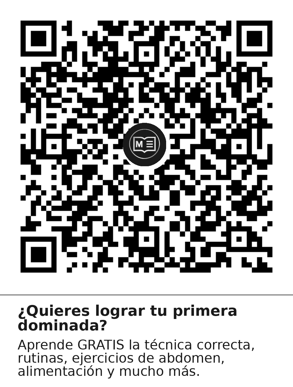 QR ¿Quieres lograr tu primera dominada?